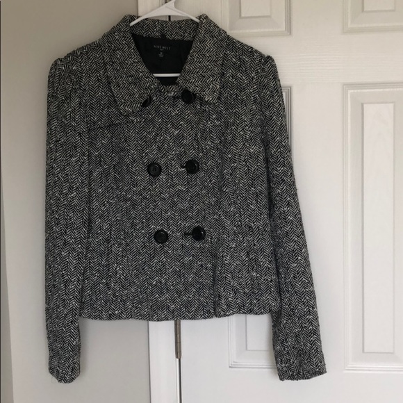 Nine West Jackets & Coats Gray And Black Thick Suit Jacket Poshmark